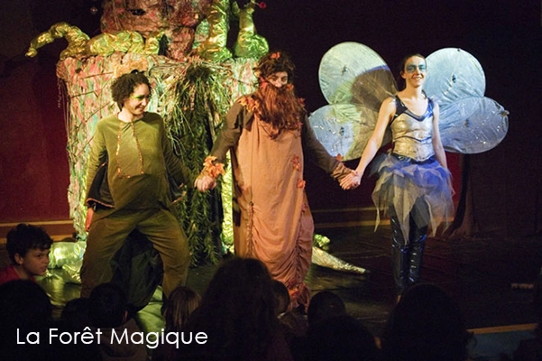 La Forêt magique - spectacle theatre Photo sur scène de Christelle Pontié - pour la Forêt magique